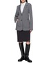 Figure View - Click To Enlarge - MIU MIU - Logo Patch Single Breasted Blazer