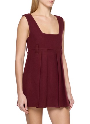 Detail View - Click To Enlarge - MIU MIU - Lana Belted Pleated Mini Dress
