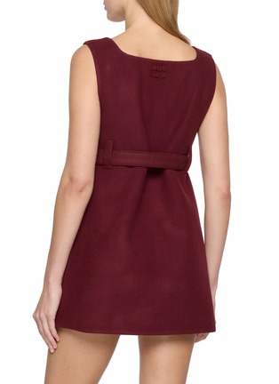 Back View - Click To Enlarge - MIU MIU - Lana Belted Pleated Mini Dress