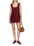 Figure View - Click To Enlarge - MIU MIU - Lana Belted Pleated Mini Dress