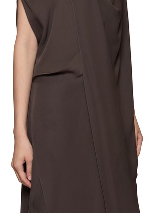  - RUOHAN - Seren Draped Cape Silk Dress