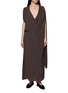 Main View - Click To Enlarge - RUOHAN - Seren Draped Cape Silk Dress