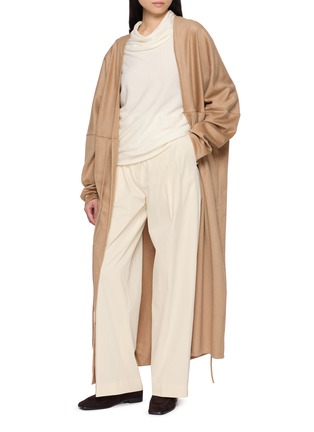 Figure View - Click To Enlarge - RUOHAN - Savai Self Tie Camel Hair Long Jacket