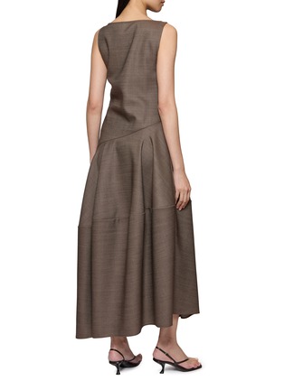 Back View - Click To Enlarge - RUOHAN - Mirel Sleeveless Asymmetric Wool Dress