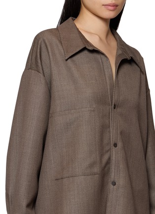  - RUOHAN - Kaaf Rounded Hem Wool Shirt