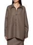 Main View - Click To Enlarge - RUOHAN - Kaaf Rounded Hem Wool Shirt