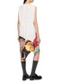 Back View - Click To Enlarge - PRADA - Drawstring Waist Printed Midi Dress