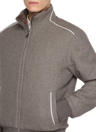 - FABIO GAVAZZI - Contrast Accents Cashmere Bomber Jacket