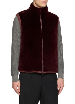 Detail View - Click To Enlarge - FABIO GAVAZZI - Padded Reversible Cashmere Mink Vest