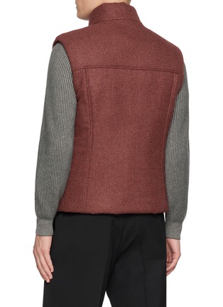 Back View - Click To Enlarge - FABIO GAVAZZI - Padded Reversible Cashmere Mink Vest