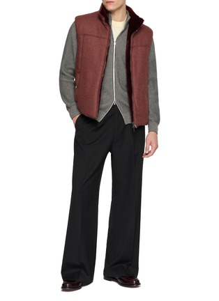Figure View - Click To Enlarge - FABIO GAVAZZI - Padded Reversible Cashmere Mink Vest