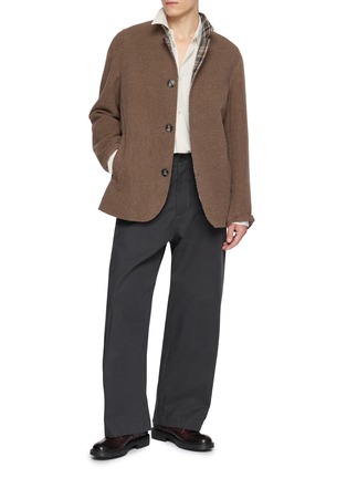 Figure View - Click To Enlarge - FABIO GAVAZZI - Detachable Mink Collar Cashmere Coat