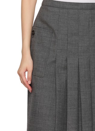  - PRADA - Pleated A-Line Midi Skirt