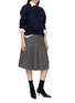 Figure View - Click To Enlarge - PRADA - Pleated A-Line Midi Skirt