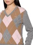  - PRADA - Argyle V-Neck Knit Sweater