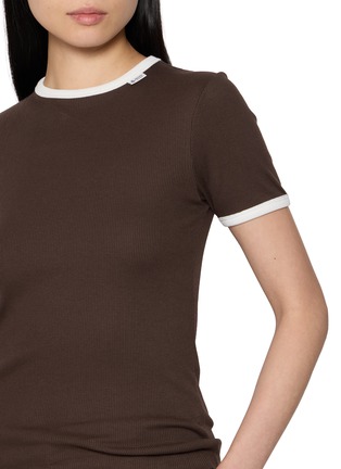  - PRADA - Ribbed Cotton Fitted T-Shirt