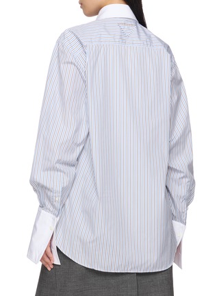 Back View - Click To Enlarge - PRADA - Striped Wide Cuff Shirt