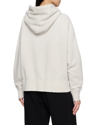 Back View - Click To Enlarge - PRADA - Crystal Logo Embellished Hoodie