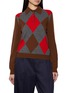 PRADA Argyle Knit Polo Sweater