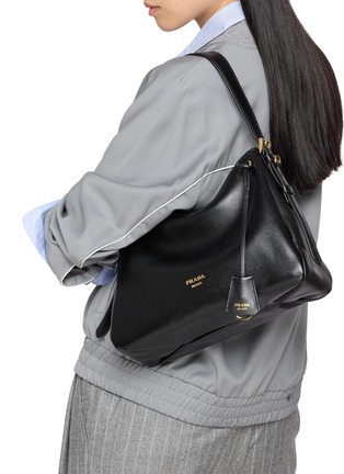 Figure View - Click To Enlarge - PRADA - Large Aimee Leather Bag