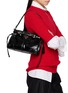 Front View - Click To Enlarge - PRADA - Square Bonnie Belt Leather Shoulder Bag