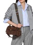 Figure View - Click To Enlarge - PRADA - Medium Explore Suede Bag