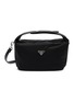 PRADA Chérie Re-Nylon Leather Pouch
