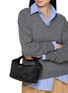 Figure View - Click To Enlarge - PRADA - Chérie Re-Nylon Leather Pouch