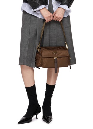 Figure View - Click To Enlarge - PRADA - Medium Explore Re-Nylon Shoulder Bag