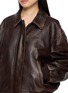  - PRADA - Oversized Ribbed Cuff Leather Jacket