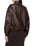 Back View - Click To Enlarge - PRADA - Oversized Ribbed Cuff Leather Jacket