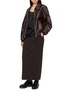 Figure View - Click To Enlarge - PRADA - Oversized Ribbed Cuff Leather Jacket
