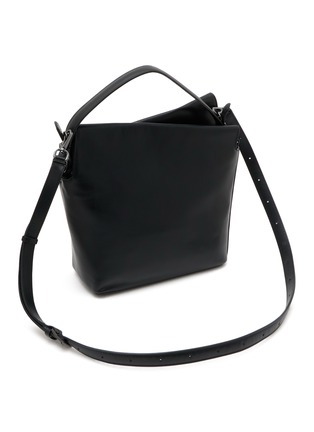 Detail View - Click To Enlarge - DISCORD YOHJI YAMAMOTO - Medium Crown Leather Shoulder Bag