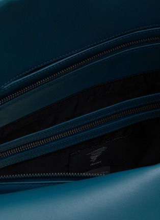 Detail View - Click To Enlarge - DISCORD YOHJI YAMAMOTO - Large Crown Leather Shoulder Bag