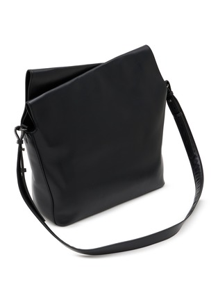 Detail View - Click To Enlarge - DISCORD YOHJI YAMAMOTO - Large Crown Leather Shoulder Bag
