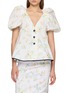 KIKA VARGAS Harpa Floral V-neck Top