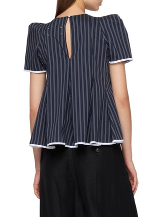 Back View - Click To Enlarge - KIKA VARGAS - Nilla Striped Cotton Top