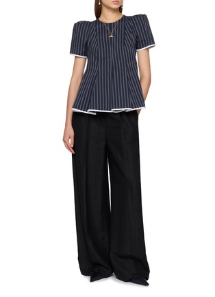 Figure View - Click To Enlarge - KIKA VARGAS - Nilla Striped Cotton Top
