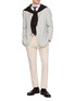 Figure View - Click To Enlarge - RING JACKET - Single Breasted Melange Blazer