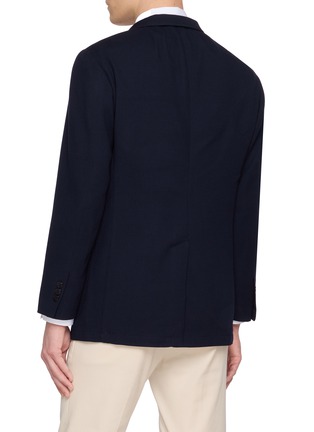 Back View - Click To Enlarge - RING JACKET - Single Breasted Textured Wool Jacket
