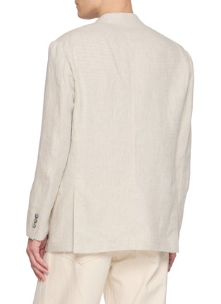 Back View - Click To Enlarge - RING JACKET - Single Breasted Collarless Blazer