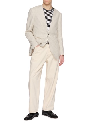 Figure View - Click To Enlarge - RING JACKET - Single Breasted Collarless Blazer