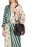 Figure View - Click To Enlarge - CUBA LAB - Habanera Fringes Ebony Leather Raffia Bucket Bag