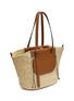 Detail View - Click To Enlarge - CUBA LAB - Tropicana Raffia Leather Tote Bag