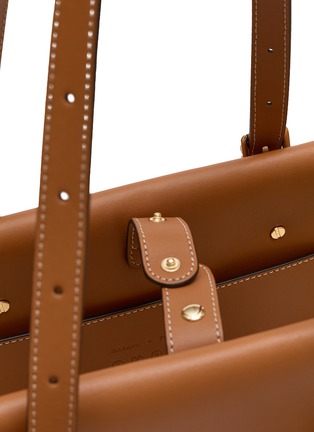 Detail View - Click To Enlarge - CUBA LAB - Tropicana Raffia Leather Tote Bag