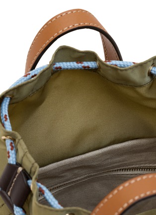 Detail View - Click To Enlarge - CUBA LAB - Habanera Trek Canyon Leather Raffia Bucket Bag