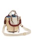 Detail View - Click To Enlarge - CUBA LAB - Habanera Trek Arctic Leather Raffia Bucket Bag