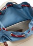 Detail View - Click To Enlarge - CUBA LAB - Habanera Trek Arctic Leather Raffia Bucket Bag