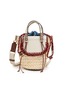 CUBA LAB Habanera Trek Arctic Leather Raffia Bucket Bag