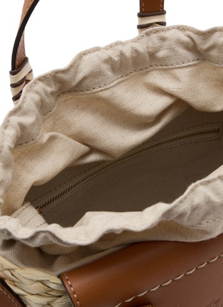 Detail View - Click To Enlarge - CUBA LAB - Habanera Fringes Pain Brule Leather Raffia Bucket Bag